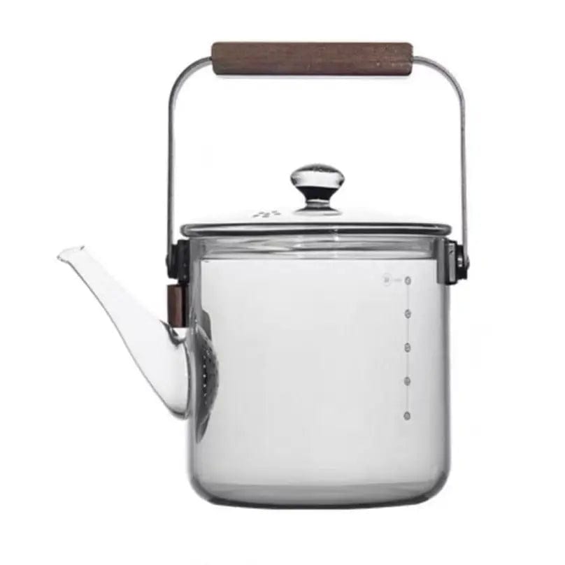 Modern Clear Glass Teapot, 1 Liter