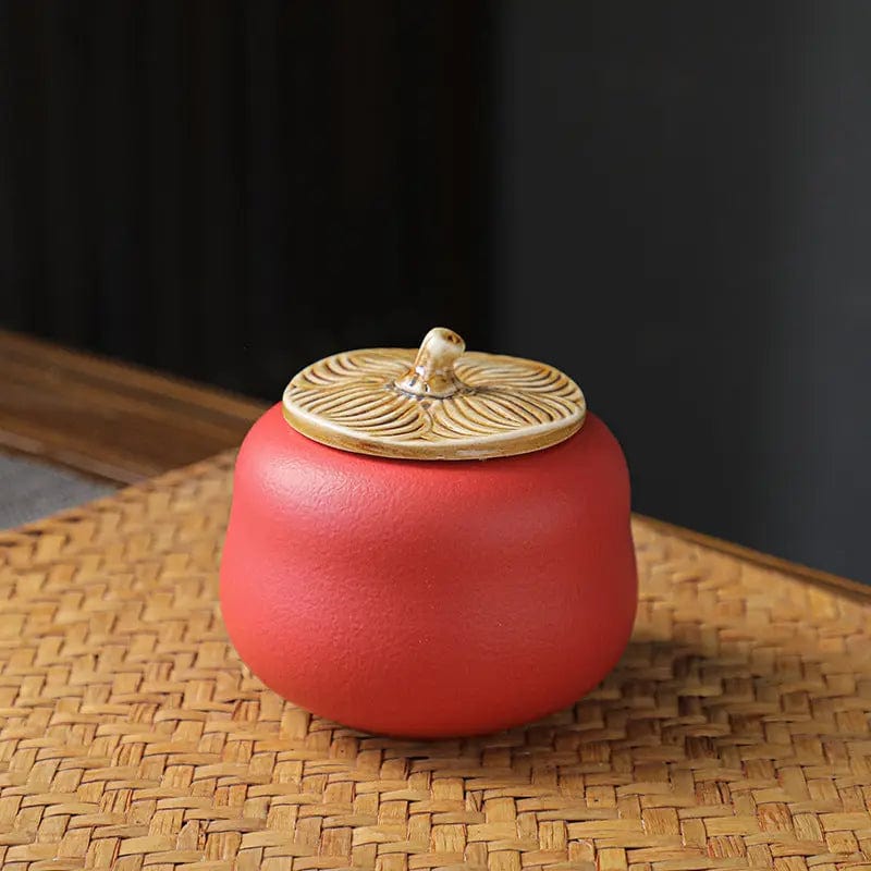 Persimmon Fruit Ceramic Tea Box