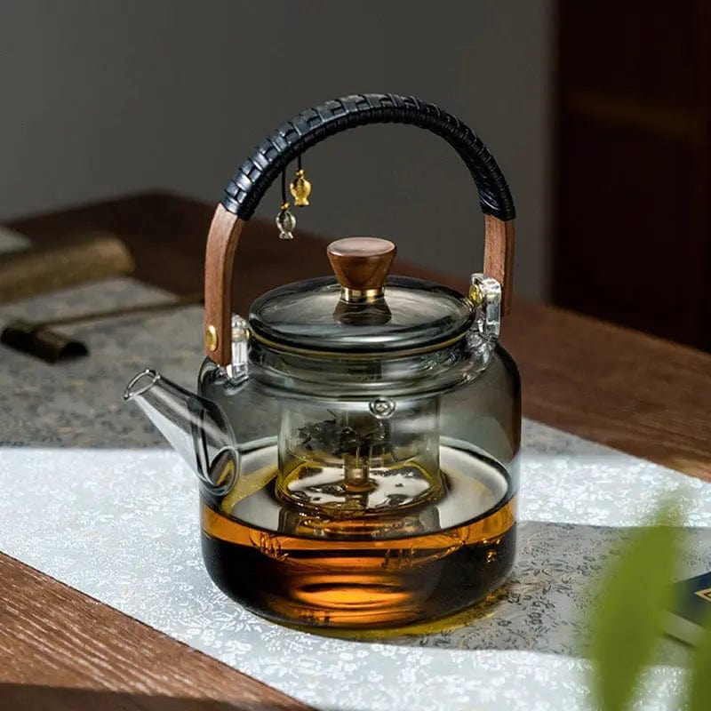 Retro Design Glass Teapot 1L