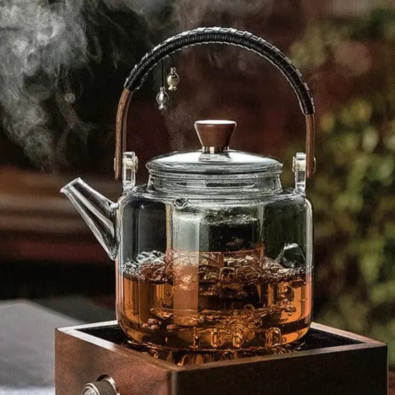 Retro Design Glass Teapot 1L