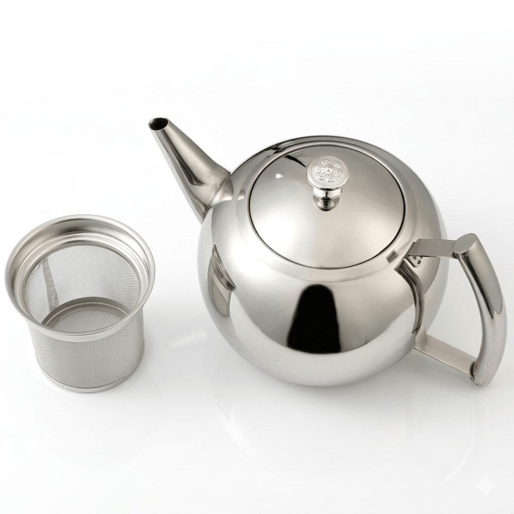 Round Steel Teapot 1.5L - 2L