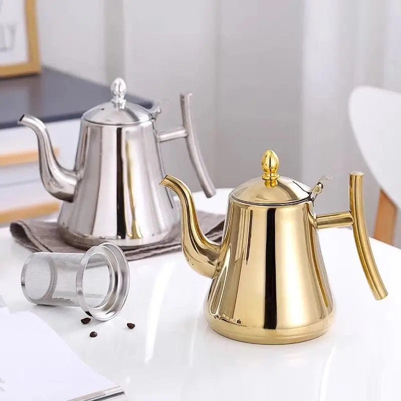 Tall Stainless Steel Teapot 1L - 1.5L