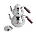 Turkish Copper Teapot with Double Layer and Patterns