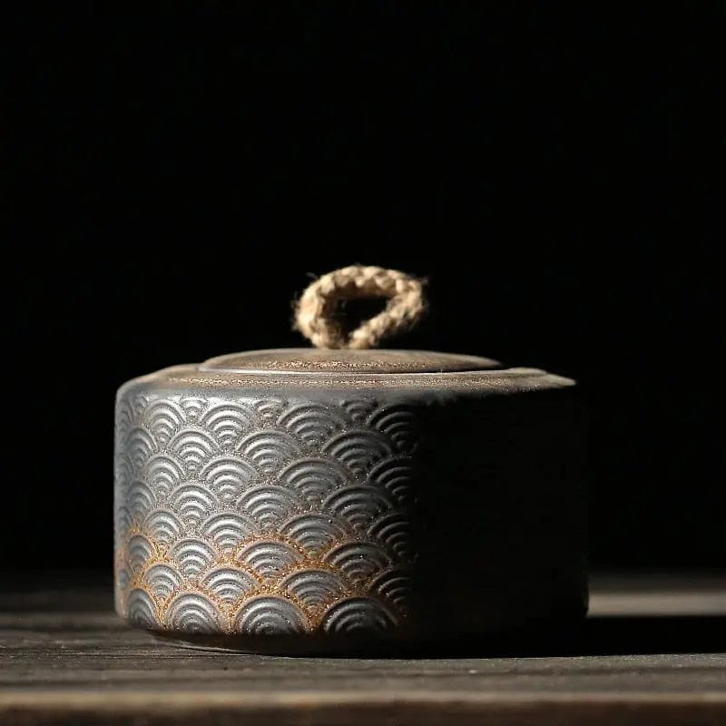 Vintage Japanese Ceramic Tea Canister 500ml