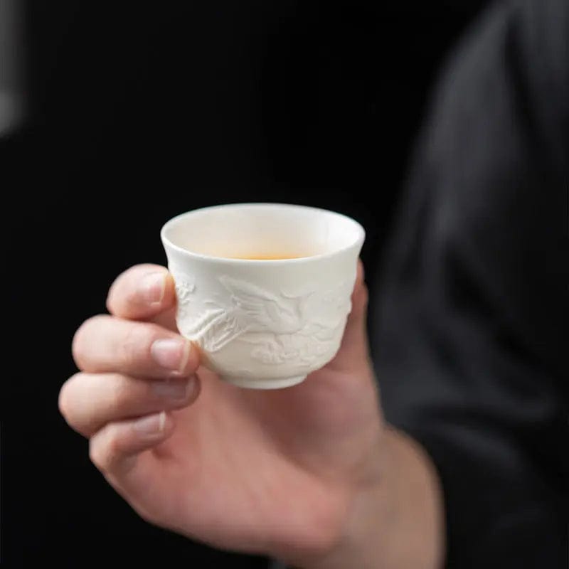 White and Fine Ceramic Teacup 50ml