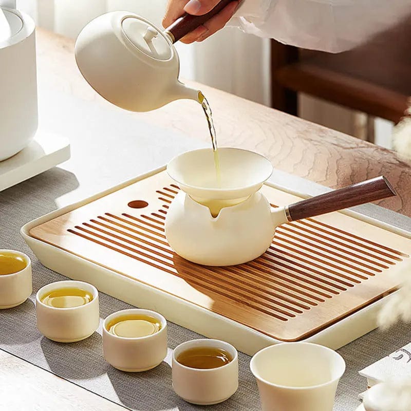 White Chinese Ceramic Tea Set