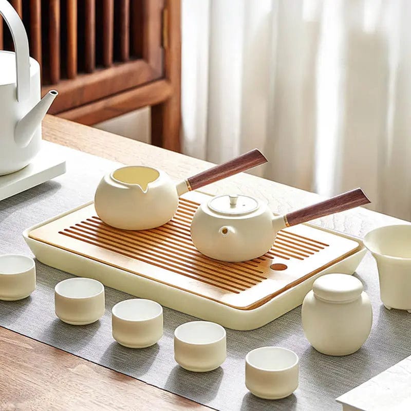 White Chinese Ceramic Tea Set
